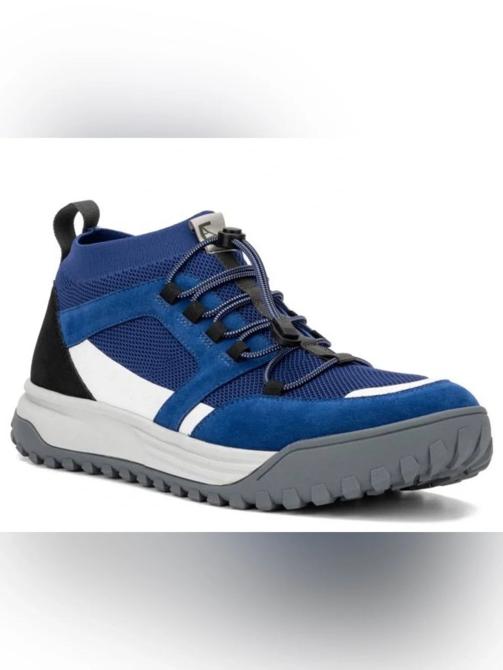 Hybrid Green Label Men's Blue Mesh & Suede Trail Sneaker Size 9